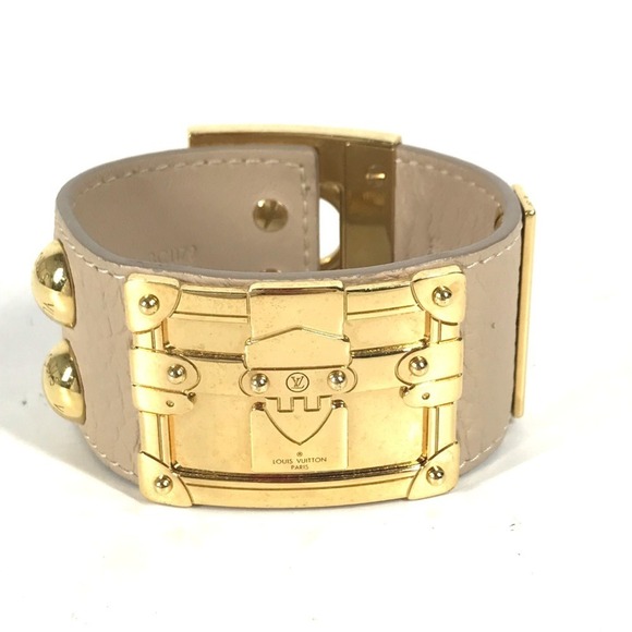 LOUIS VUITTON Cream Leather Charm Bracelet - Picture 2 of 16